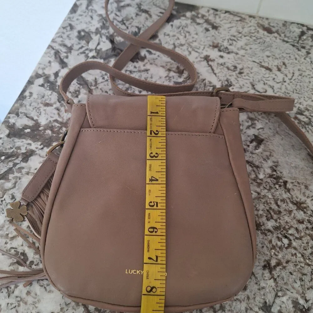 lucky brand Gray leather crossbody‎